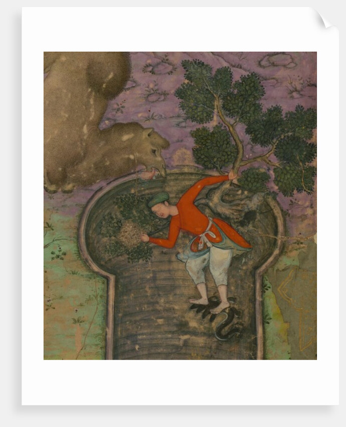 Detail of an illustration from 'Anvār-i Suhaylī, a collection of fables by Ḥusayn ibn ʿAlī', by Khashifi by Indian School