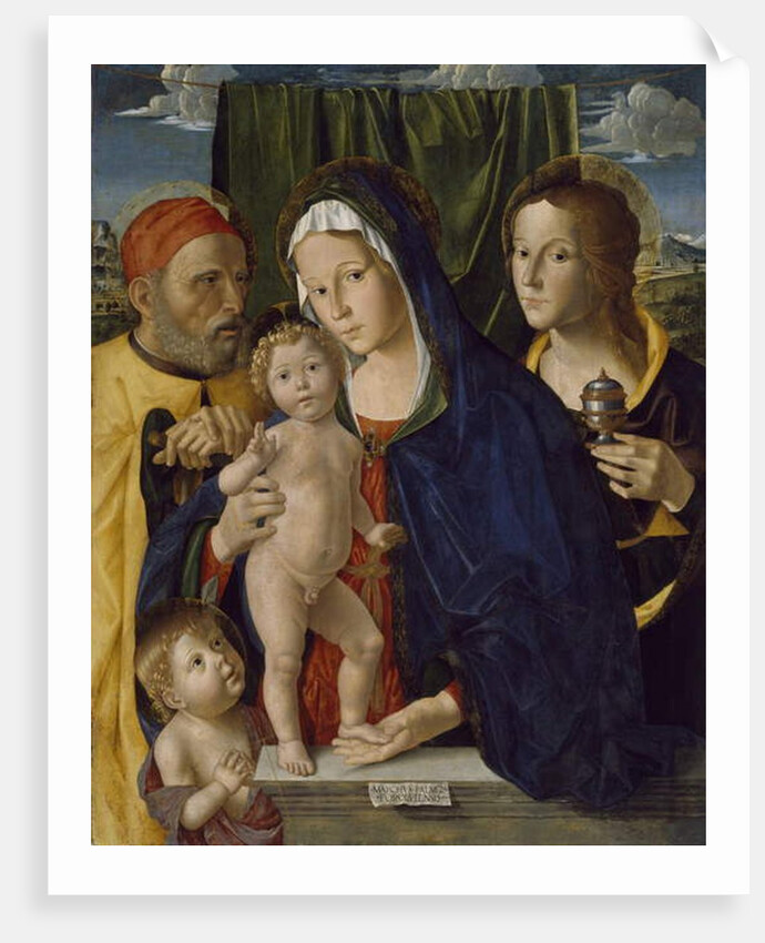 The Holy Family with St.John the Baptist and St.Mary, 1500-5 by Marco Palmezzano