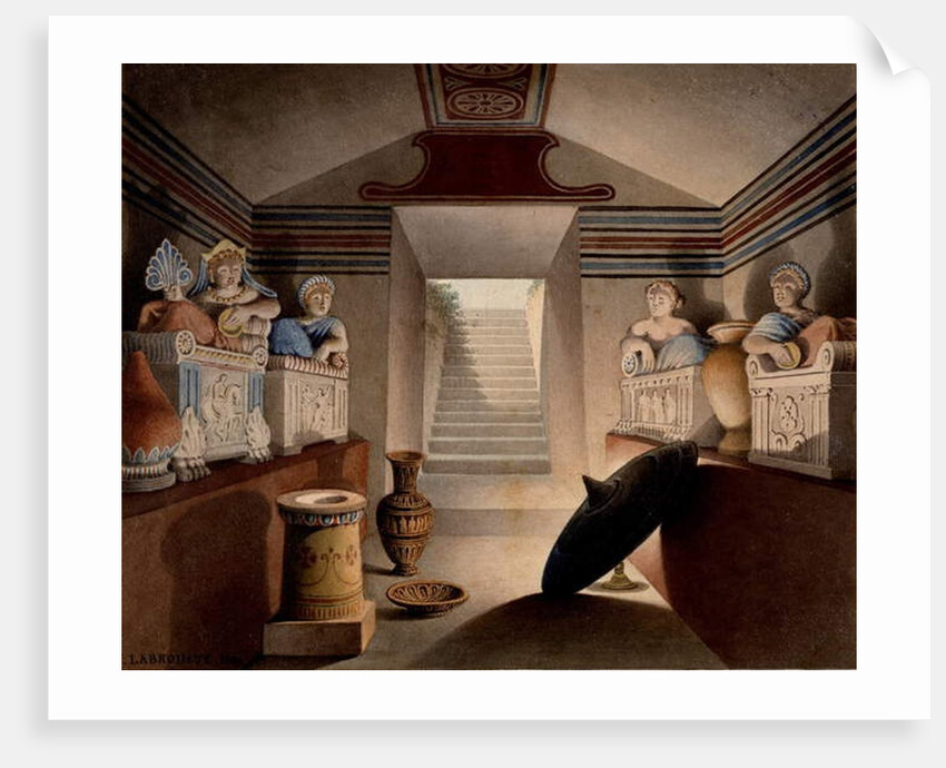 View of an Etruscan Tomb, 1849 by Henri Labrouste