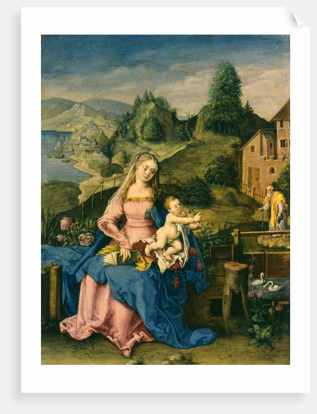 Virgin and Child in a Landscape, c.1600 by Albrecht (after) Durer or Duerer