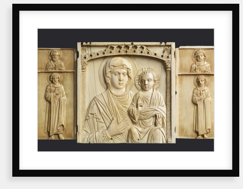 Triptych icon of the Virgin and Child with saints by Byzantine