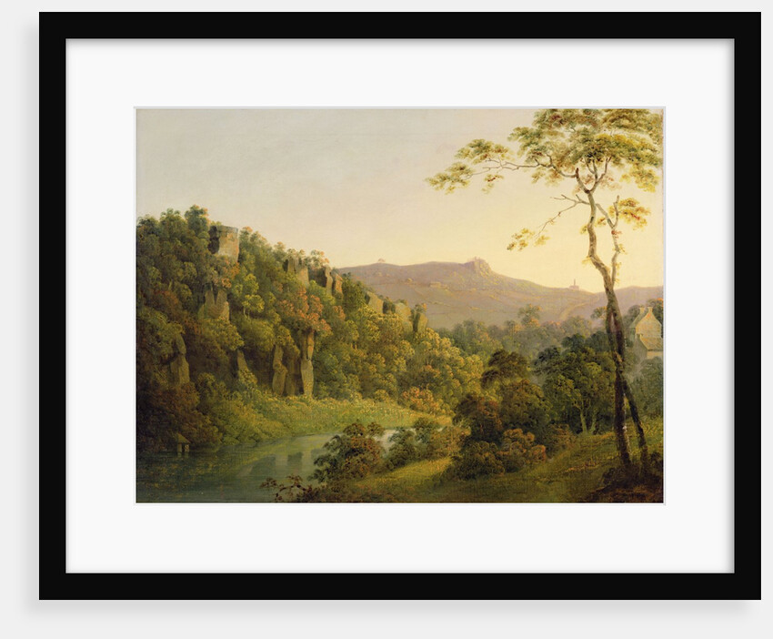 View in Matlock Dale, Looking Towards Black Rock Escarpment, c.1780-5 by Joseph Wright of Derby