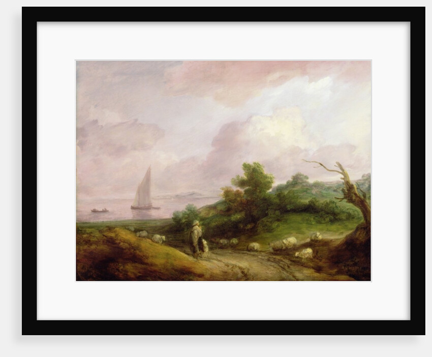 Coastal Landscape with a Shepherd and his Flock, c.1783-4 by Thomas Gainsborough