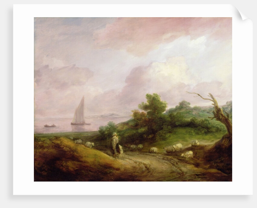 Coastal Landscape with a Shepherd and his Flock, c.1783-4 by Thomas Gainsborough