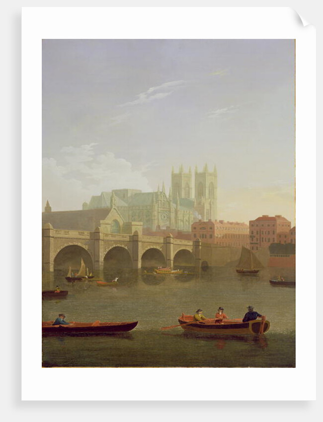 Westminster Abbey and Westminster Bridge Seen from the South, 1794 by Joseph Farington