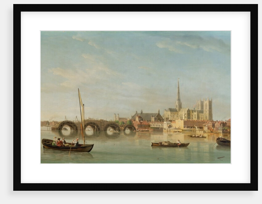 The Building of Westminster Bridge with an imaginary view of Westminster Abbey, c.1742 by Samuel Scott