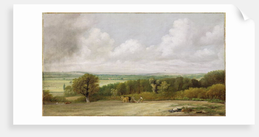 Landscape: Ploughing Scene in Suffolk c.1824 by John Constable