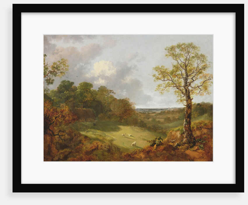 Wooded Landscape with a Cottage, Sheep and a Reclining Shepherd, c.1748-50 by Thomas Gainsborough