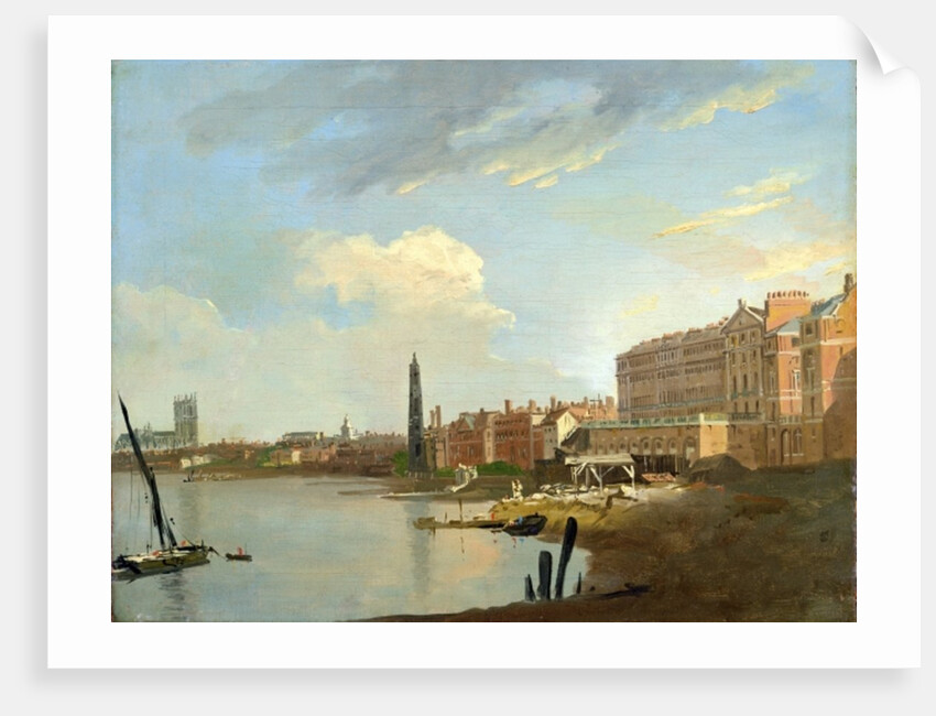 A Study of the Thames with the Final Stages of the Adelphi, 1772 by William Marlow