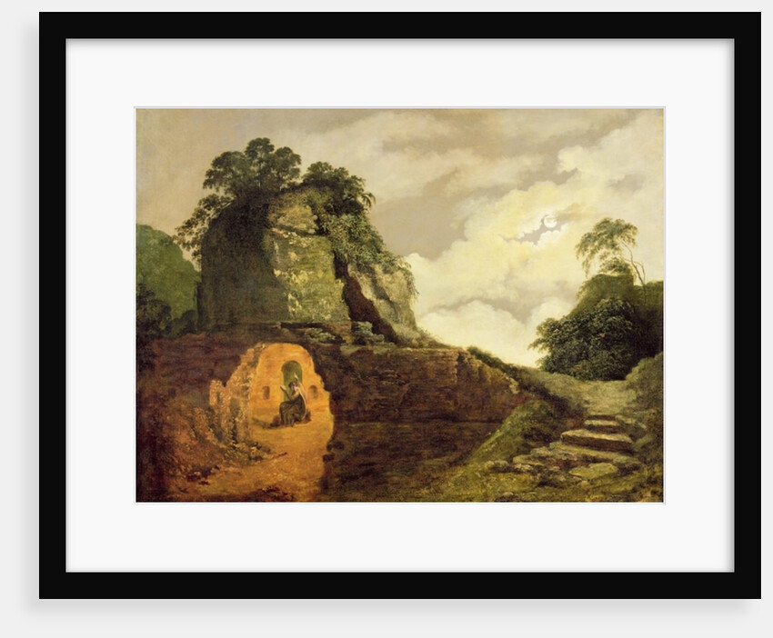 Virgil's Tomb by Moonlight with Silius Italicus, 1779 by Joseph Wright of Derby