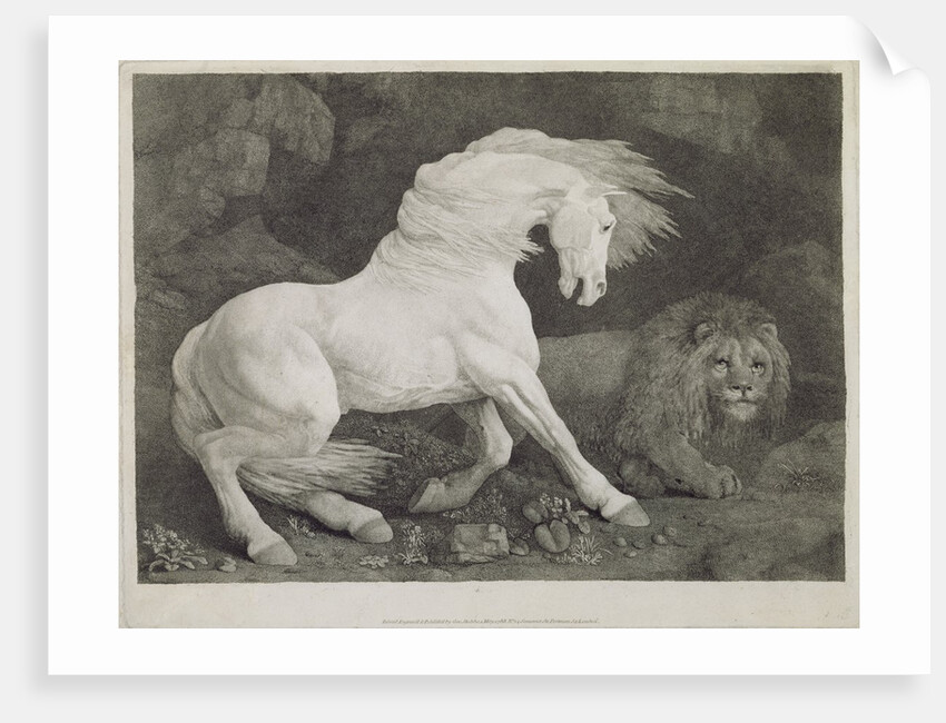 A Horse Affrighted by a Lion by George Stubbs