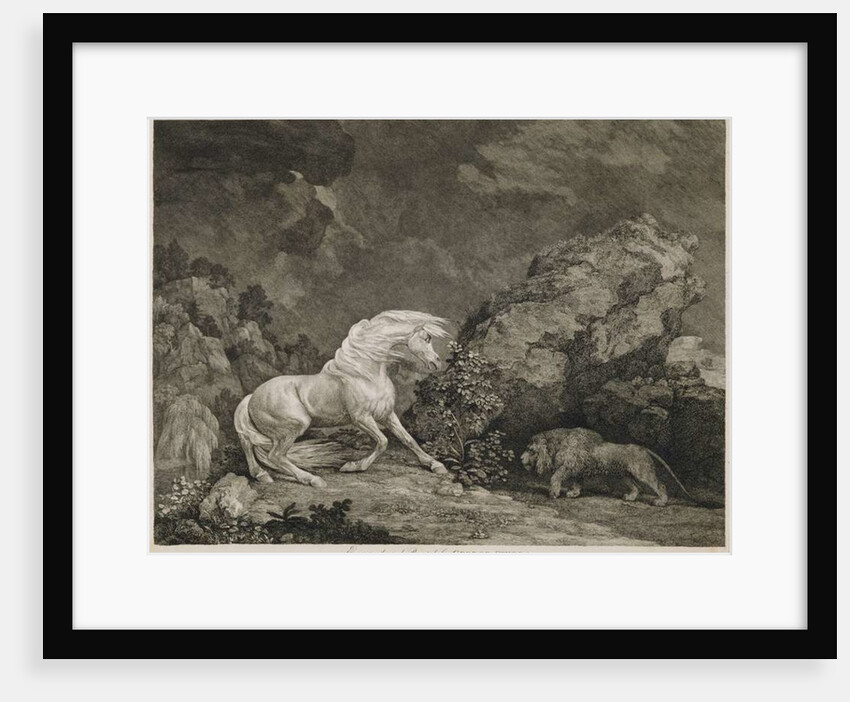 A Horse Affrighted by a Lion by George Stubbs