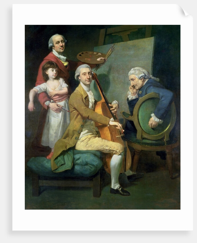 Self Portrait With his Daughter, Maria Theresa and Possibly Giacobbe and James Cervetto c.1779 by Johann Zoffany