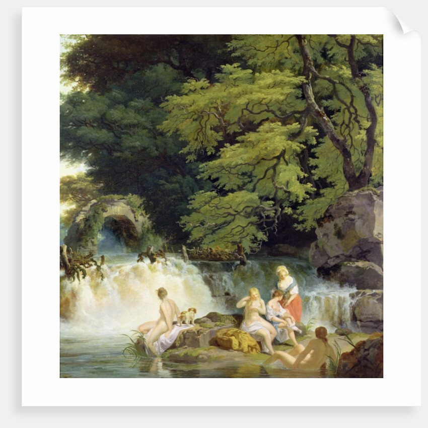 The Salmon Leap at Leixlip with Nymphs Bathing, 1783 by Francis Wheatley