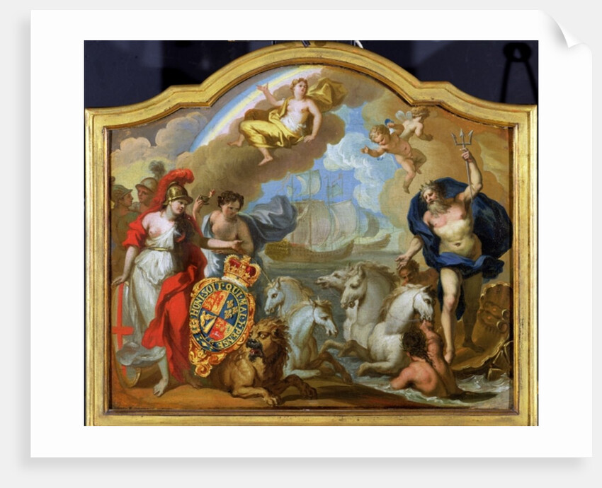Allegory of the Power of Great Britain by Sea, design for a decorative panel for George I's ceremonial coach, c.1720 by James (attr. to) Thornhill