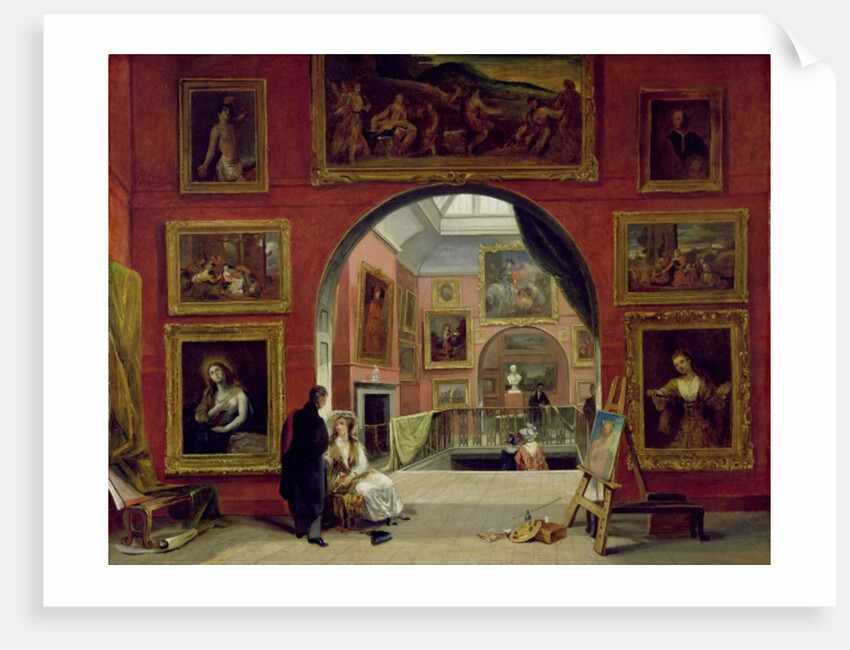 Interior of the Royal Institution, during the Old Master Exhibition, Summer 1832, 1833 by Alfred Woolmer