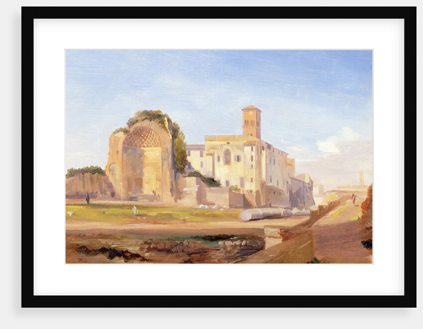 The Temple of Venus and Rome, Rome, 1840 by Edward Lear
