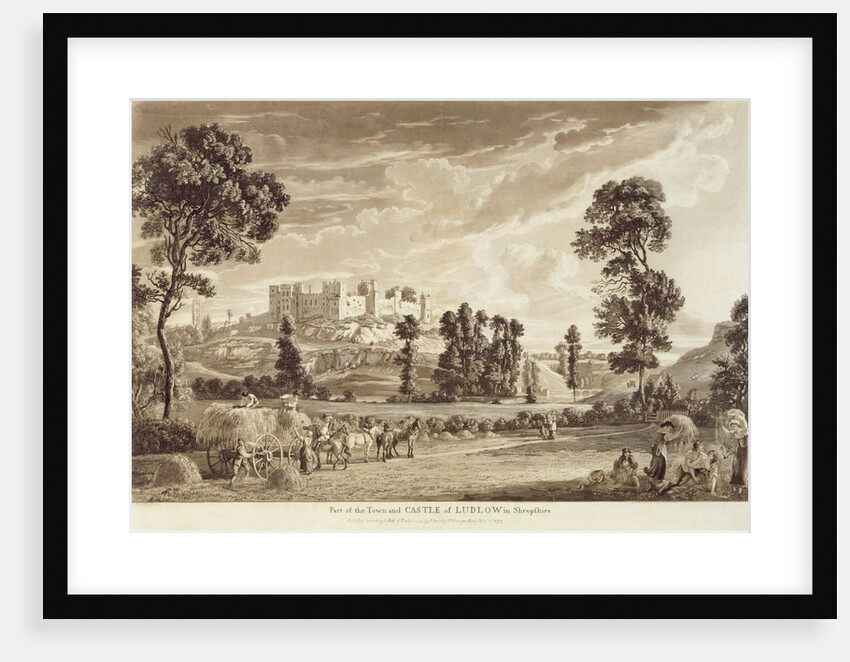 Part of the Town and Castle of Ludlow in Shropshire, engraved by the artist, published by P. Sandby, 1779 by Paul Sandby