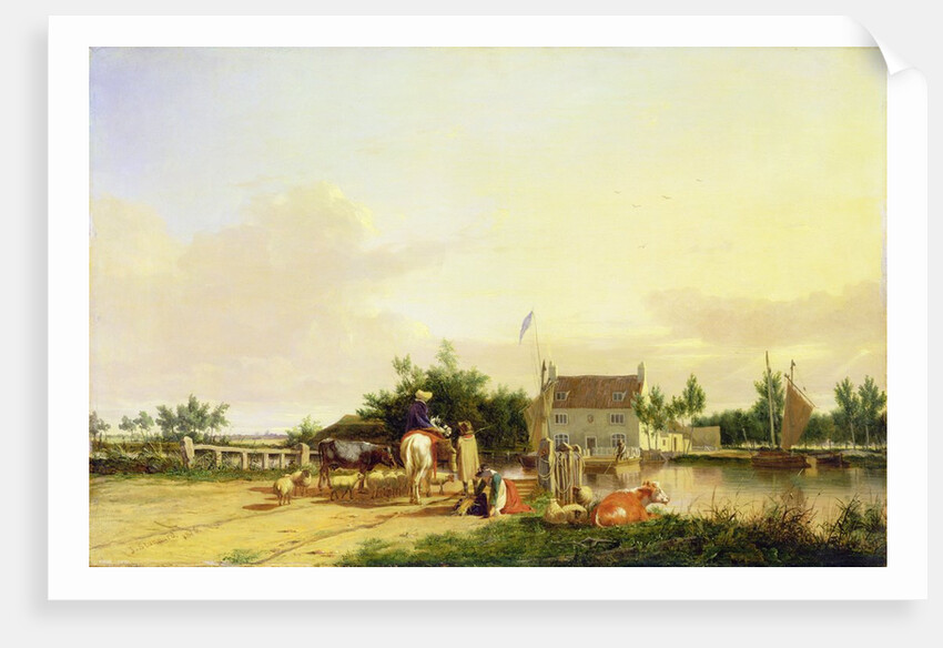 Buckenham Ferry on the River Yare, Norfolk, 1826 by Joseph Stannard