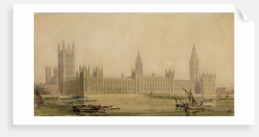 Perspective View of the new Houses of Parliament, c.1840s by Charles Barry