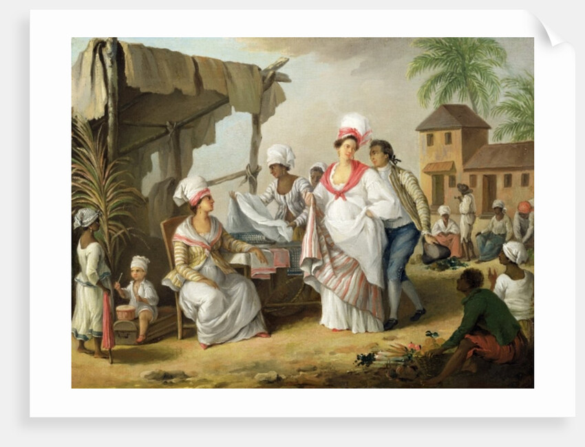 Linen Market, Roseau, Dominica, c.1780 by Agostino Brunias