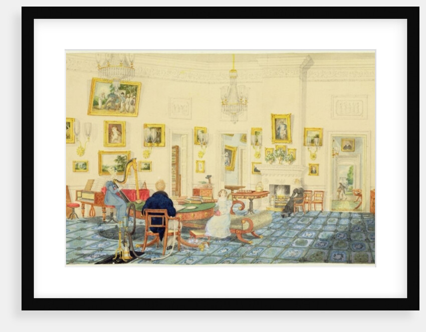 The Winter Room in the Artist's House at Patna, India, September 11, 1824 by Charles D'Oyly