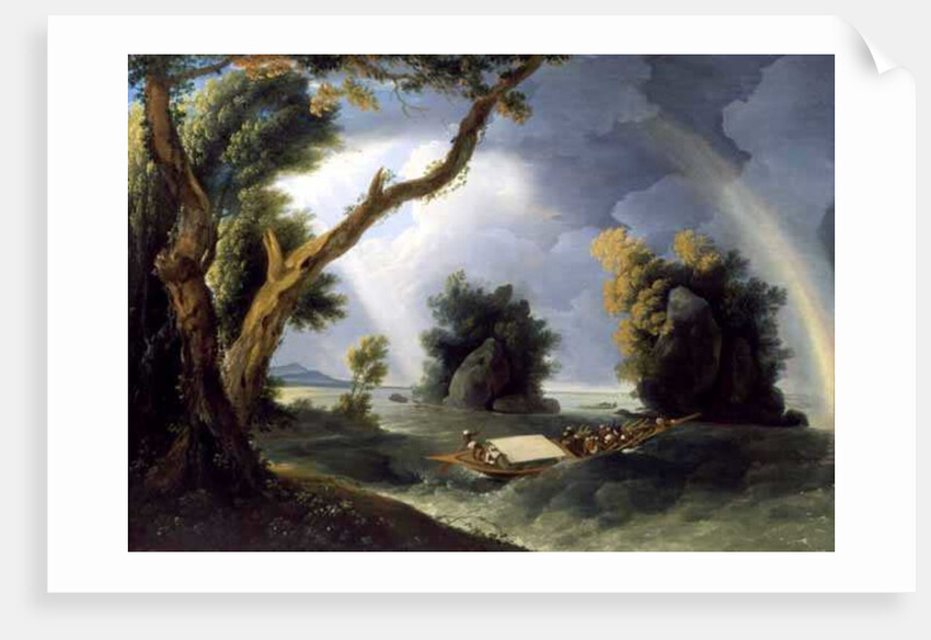 Storm on the Ganges, with Mrs Hastings near the Colgon Rocks, c.1790 by William Hodges