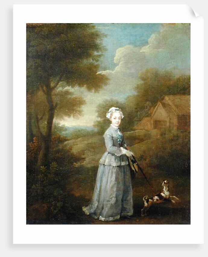 Miss Wood with her Dog, c.1730 by William Hogarth