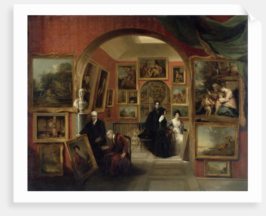 The Interior of the British Institution Gallery, 1829 by John Scarlett Davis