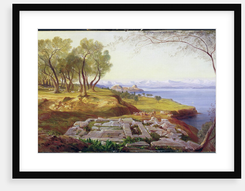 Corfu from Ascension, c.1856-64 by Edward Lear