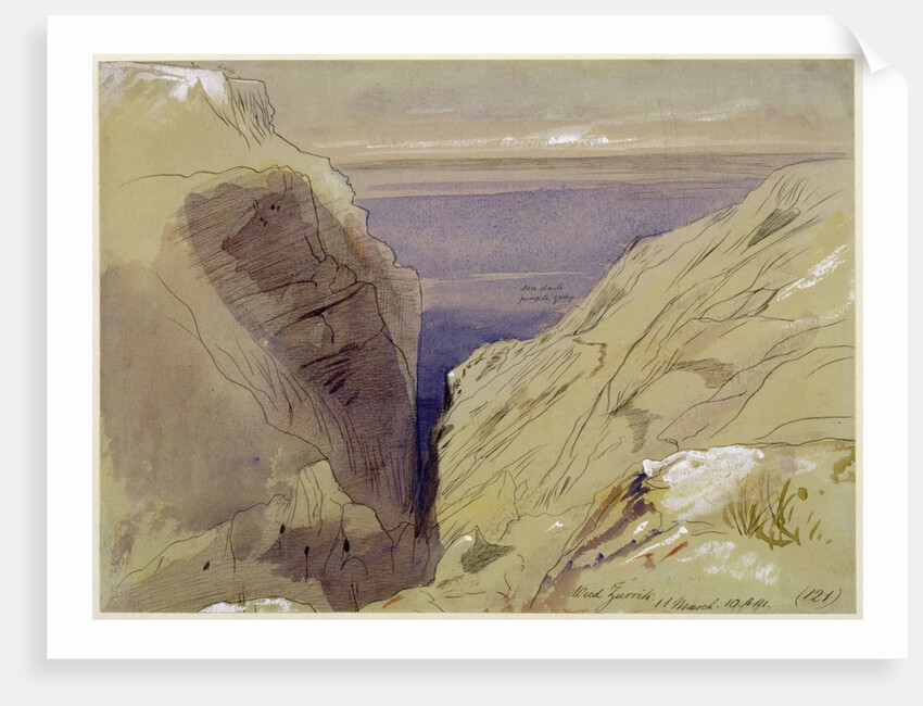 Wied Zurrik, Malta, 10 am, 11th March by Edward Lear