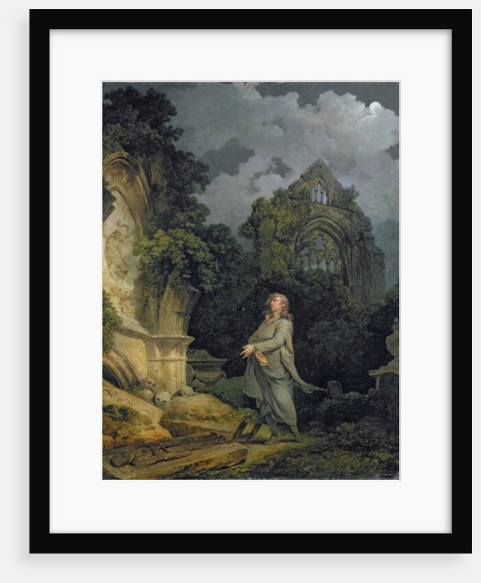 Visitor to a Moonlit Churchyard, 1790 by Philip James de Loutherbourg