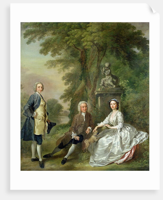 Jonathan Tyers and his Daughter, Elizabeth, and her Husband, John Wood, c.1750-52 by Francis Hayman