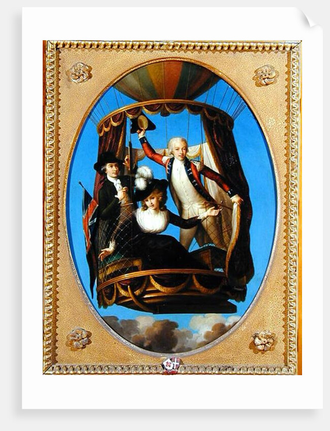 Captain Vincenzo Lunardi with his Assistant George Biggin and Mrs Letitia Anne Sage, in a Balloon, 1785 by John Francis Rigaud