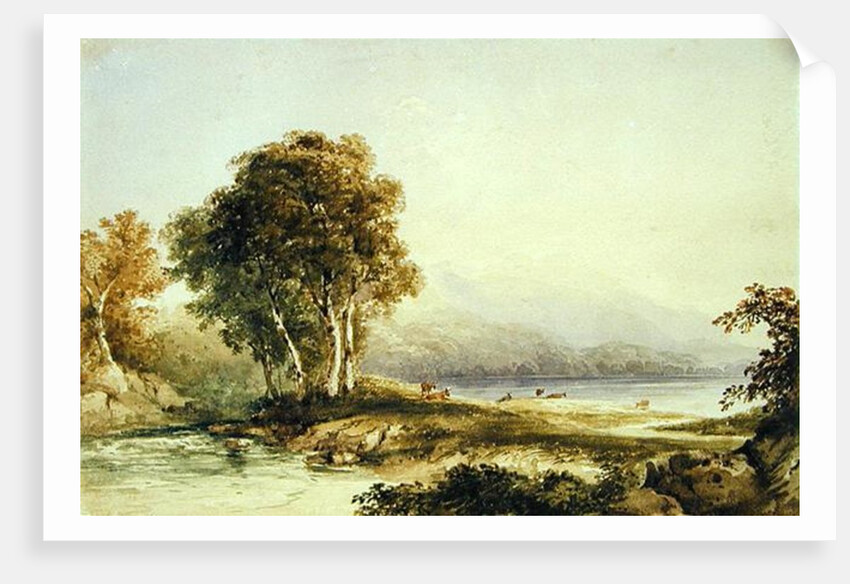 Mountainous Landscape with Lake and Stream by Anthony Vandyke Copley Fielding