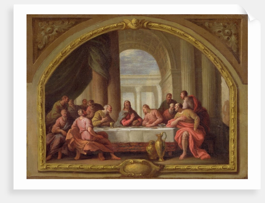 Sketch for 'The Last Supper', St. Mary's, Weymouth, formerly attributed to Antonio Verrio c.1719-20 by James Thornhill