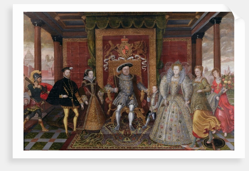 An Allegory of the Tudor Succession: The Family of Henry VIII, c.1589-95 by English School