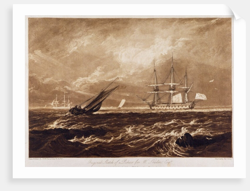 The Leader Sea Piece by Joseph Mallord William Turner