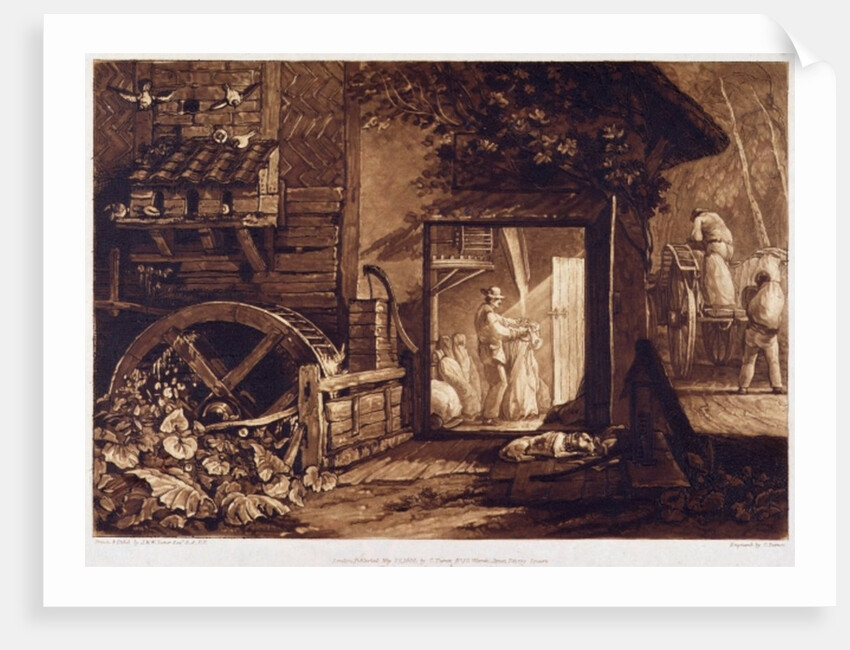 Pembury Mill, Kent, engraved by Charles Turner 1853-74 by Joseph Mallord William (after) Turner