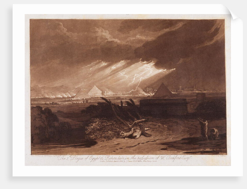 The Fifth Plaque of Egypt, engraved by Charles Turner 1808 by Joseph Mallord William (after) Turner
