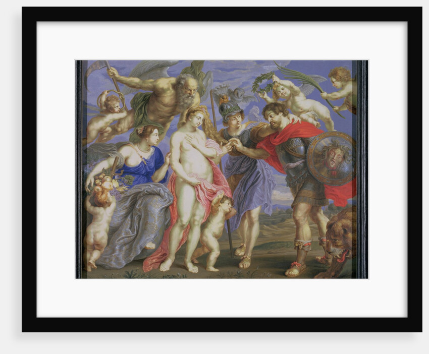 Mars Introduced by Minerva to Occasion, accompanied by Ceres, after a painting by Peter Paul Rubens by Bernard III Lens