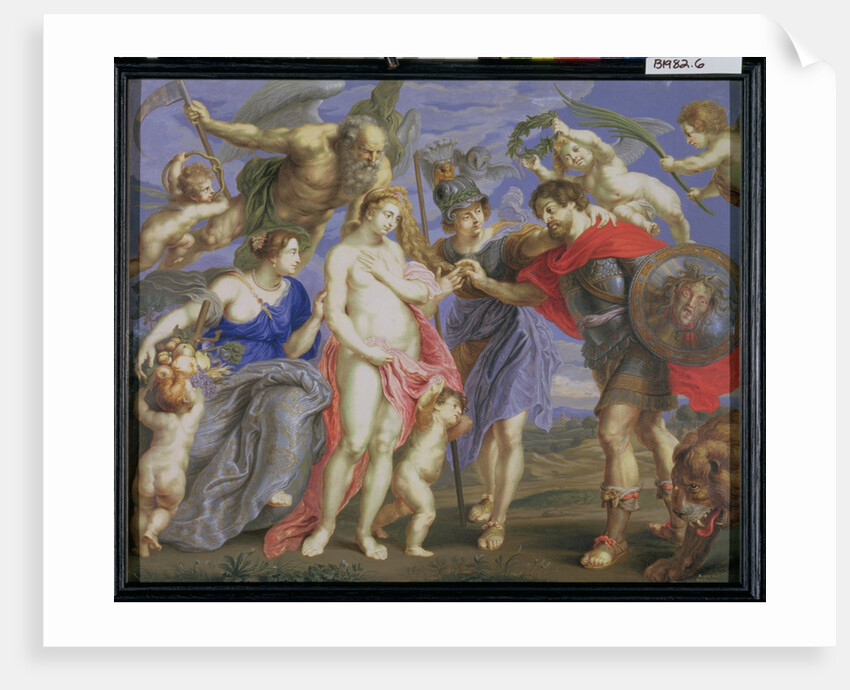 Mars Introduced by Minerva to Occasion, accompanied by Ceres, after a painting by Peter Paul Rubens by Bernard III Lens
