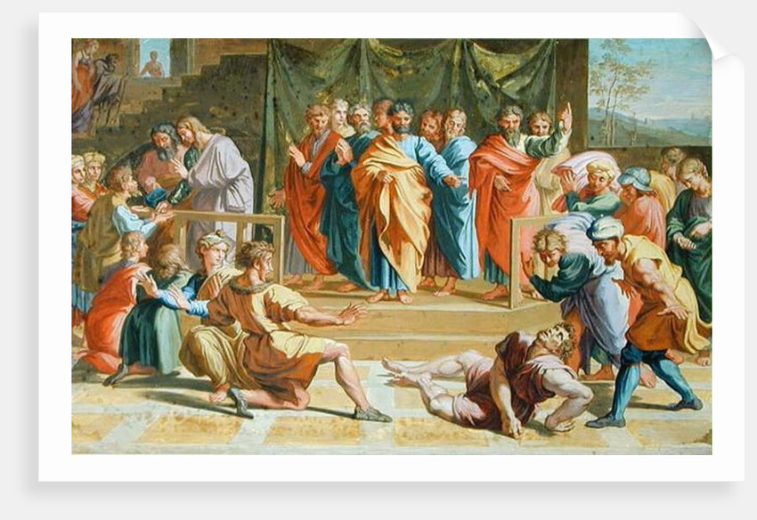 Death of Ananias, after a painting by Raphael 1740 by Joseph Goupy