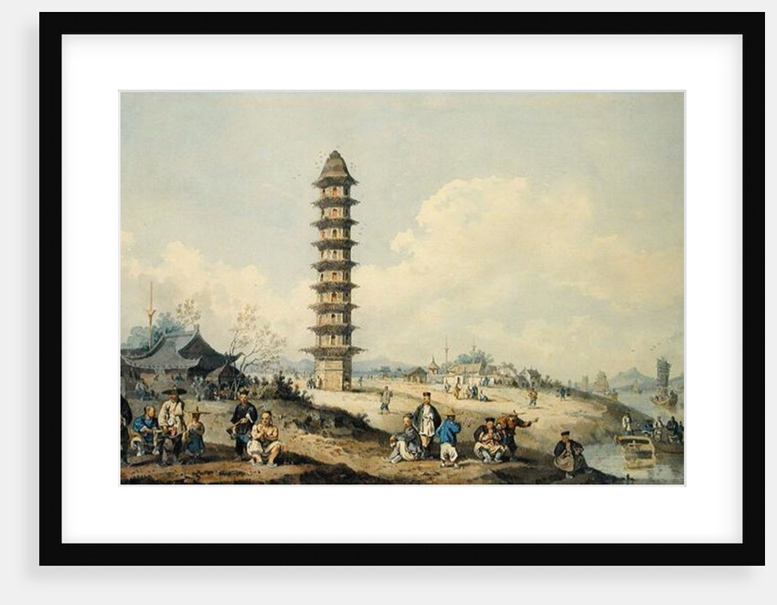 City of Lin Tsin, Shantung, with a view of the grand canal by William Alexander