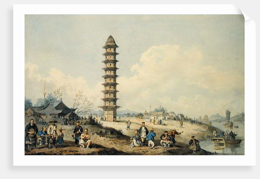 City of Lin Tsin, Shantung, with a view of the grand canal by William Alexander