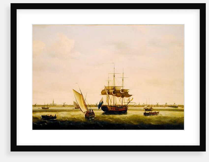 The Frigate 'Surprise' at Anchor off Great Yarmouth, Norfolk, c.1775 by Francis Holman