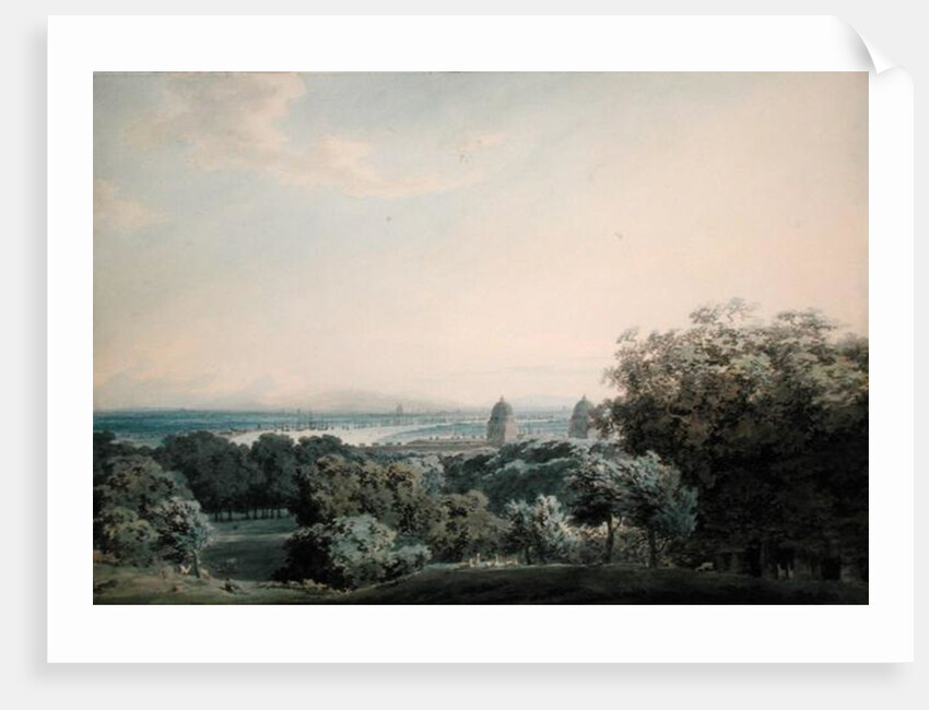 London from Greenwich Hill, c.1791 by John Robert Cozens
