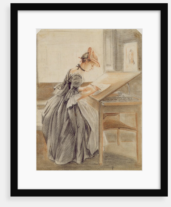 A Lady Copying at a Drawing Table, c.1760-70 by Paul Sandby