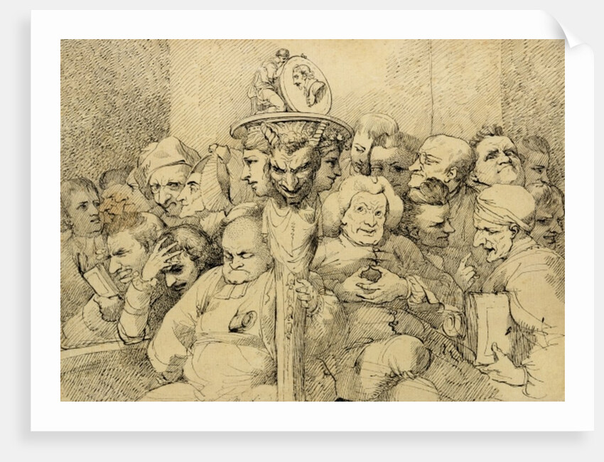 Literary Characters Assembled Around the Medallion of Shakespeare, 1776 by John Hamilton Mortimer