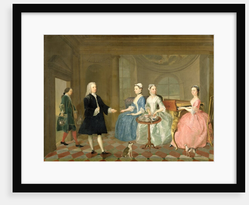 A Family Being Served with Tea, c.1740-45 by English School